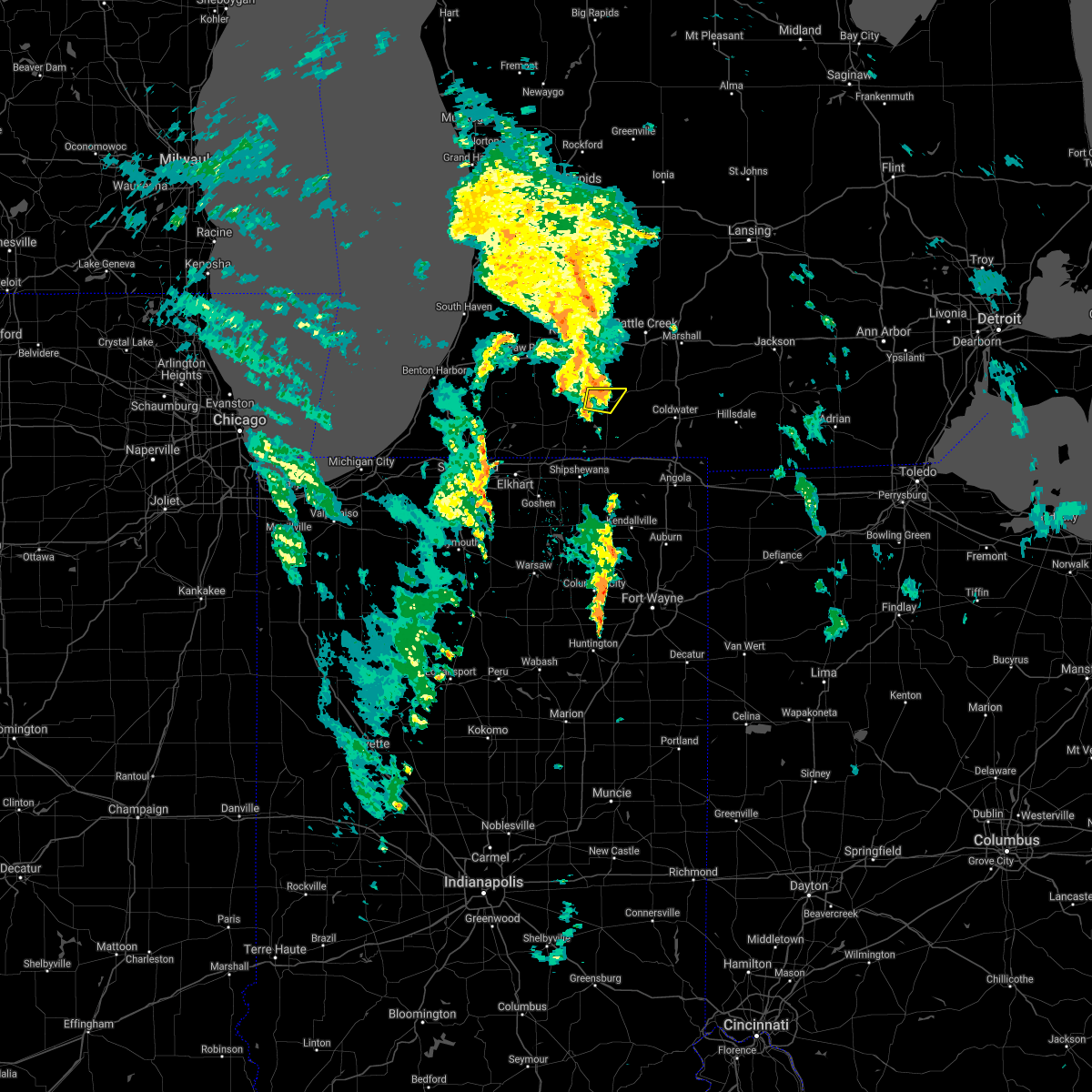 Interactive Hail Maps Hail Map for Mendon, MI