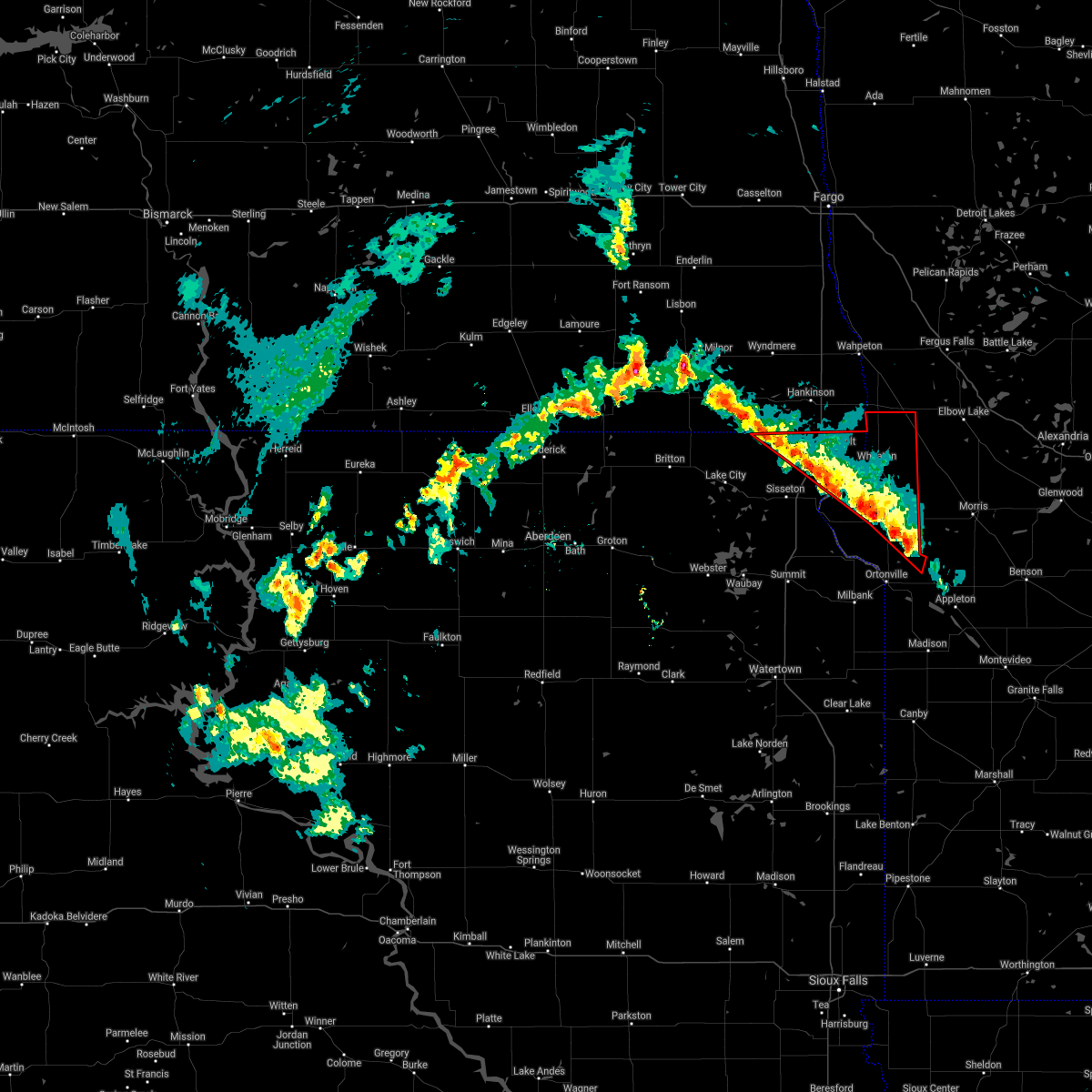 Interactive Hail Maps Hail Map for New Effington, SD