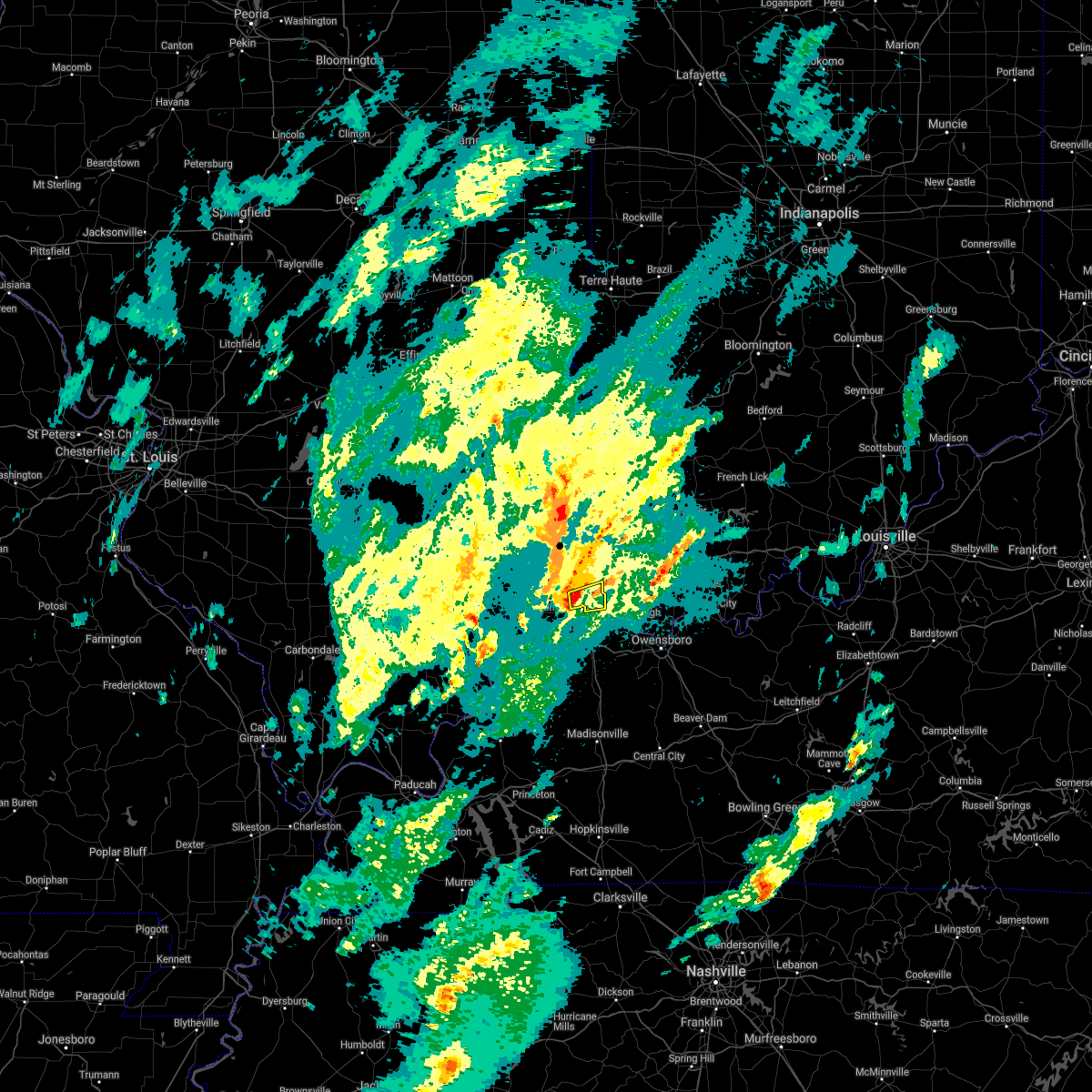 Interactive Hail Maps Hail Map for Evansville, IN