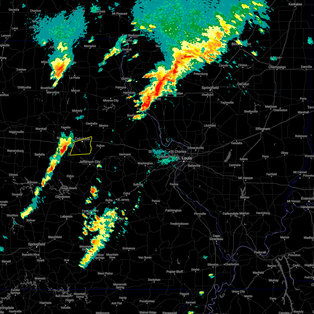 Interactive Hail Maps Hail Map for Jamestown, MO