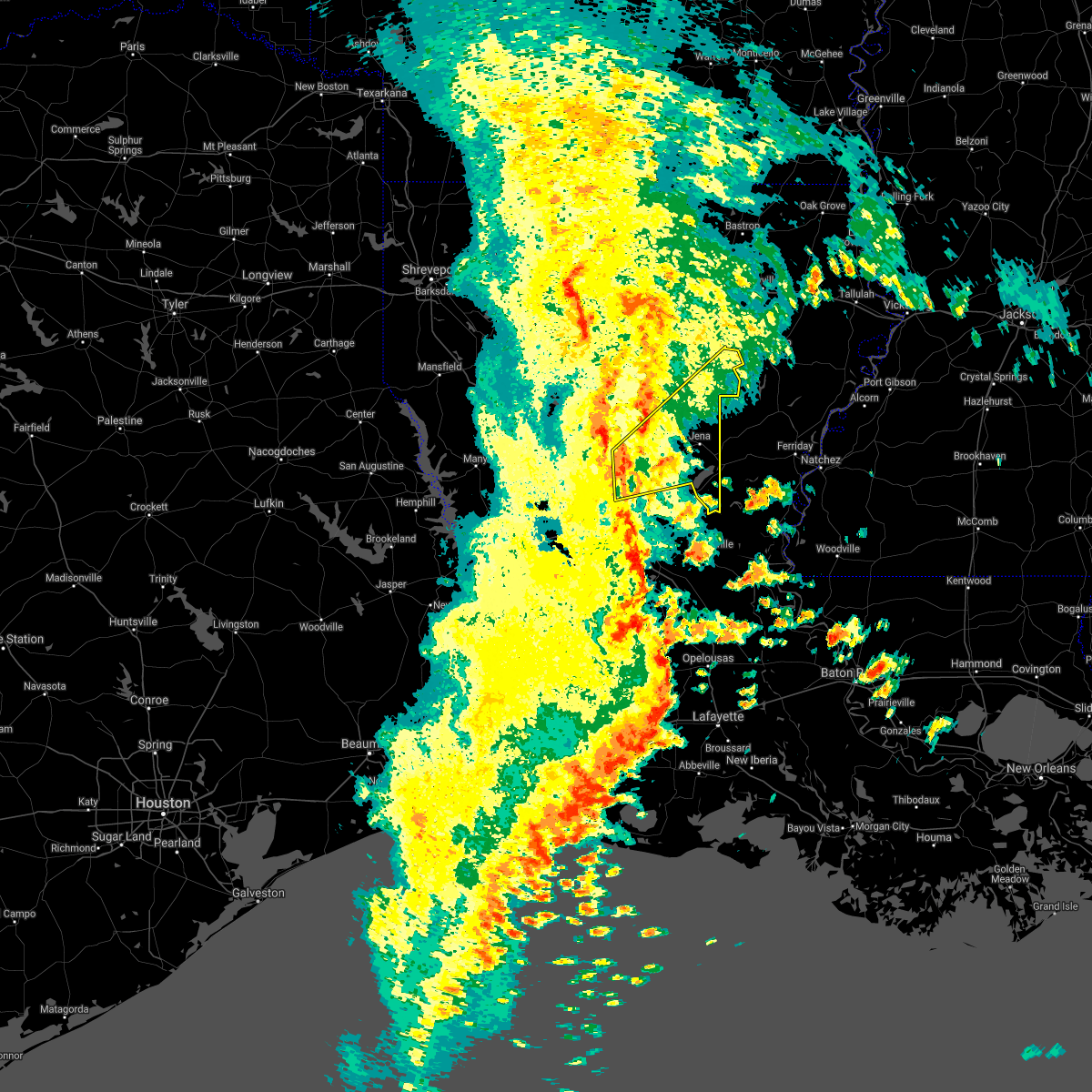 Interactive Hail Maps Hail Map for Olla, LA