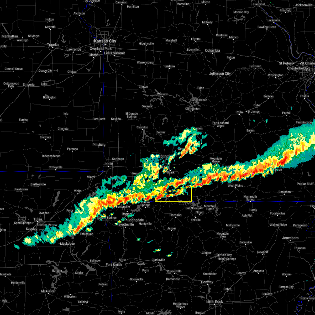 Interactive Hail Maps Hail Map for Blue Eye, MO