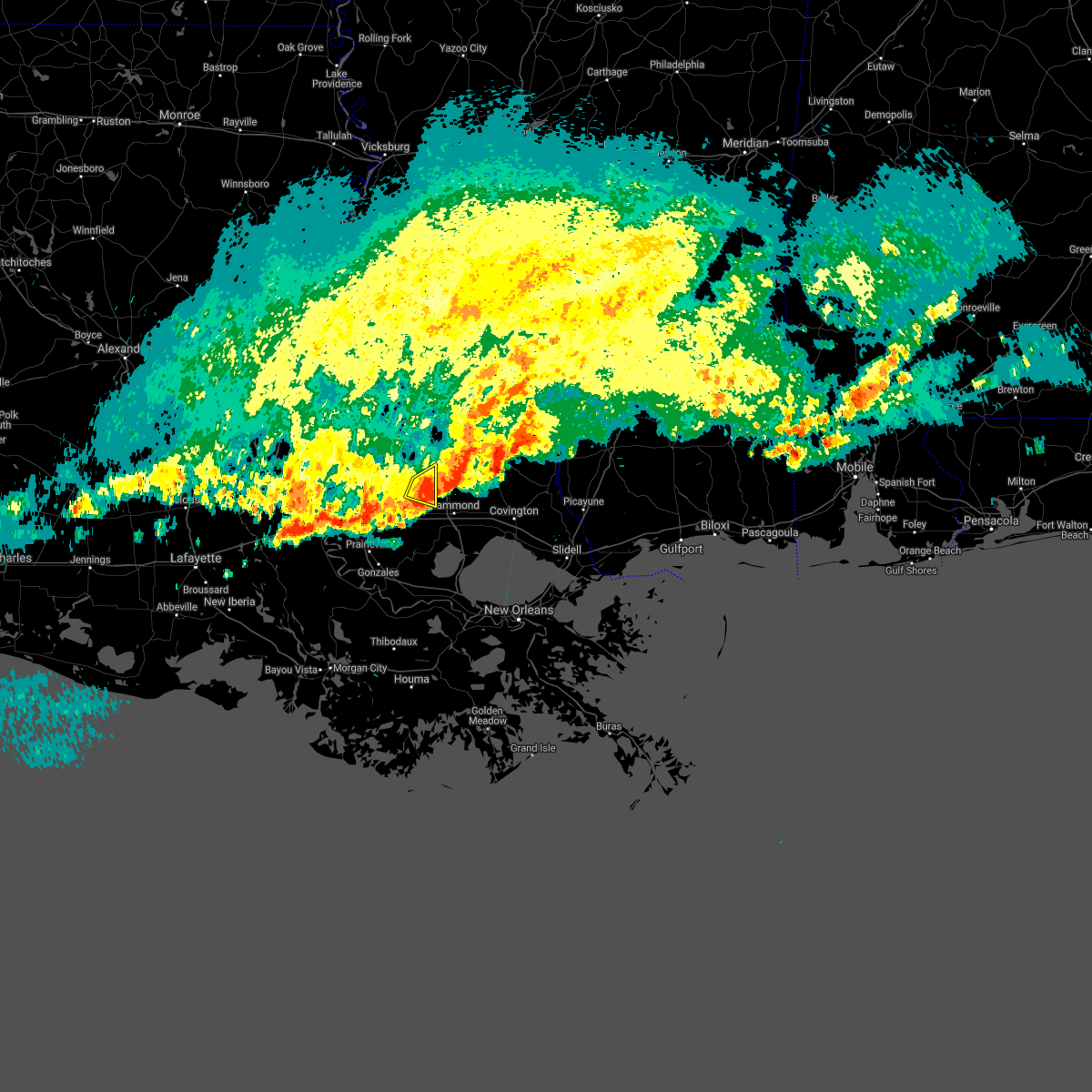 Interactive Hail Maps Hail Map for Montpelier, LA