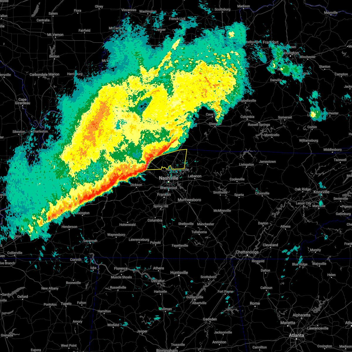 Interactive Hail Maps Hail Map for Nashville, TN