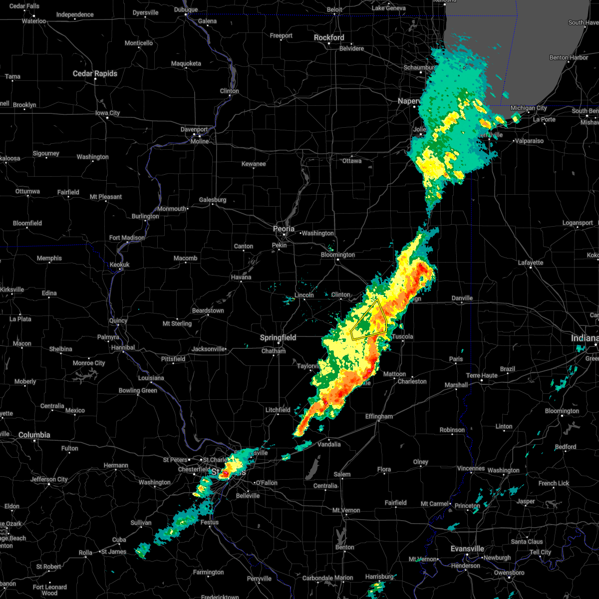 Interactive Hail Maps Hail Map for Monticello, IL