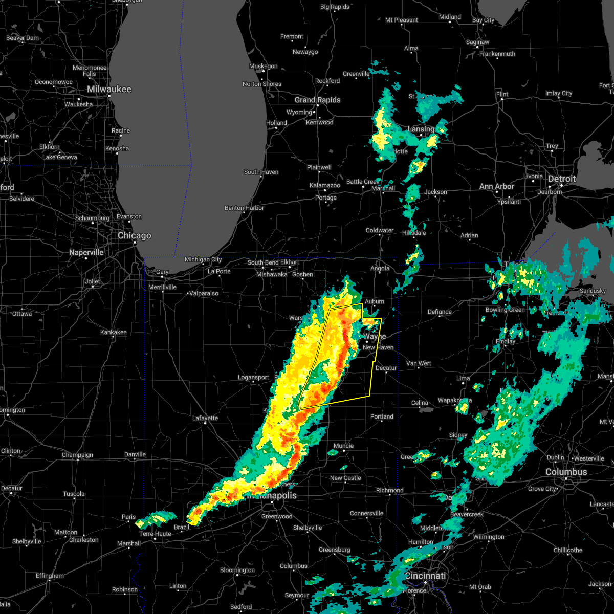 Interactive Hail Maps Hail Map for Huntington, IN