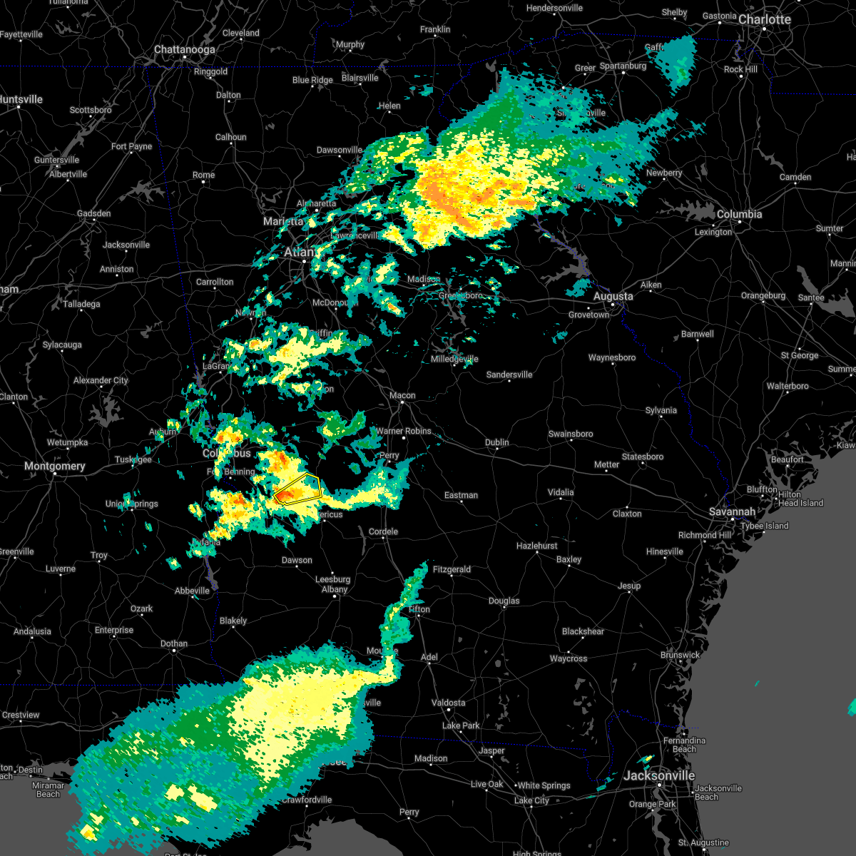 Interactive Hail Maps Hail Map for Ellaville, GA