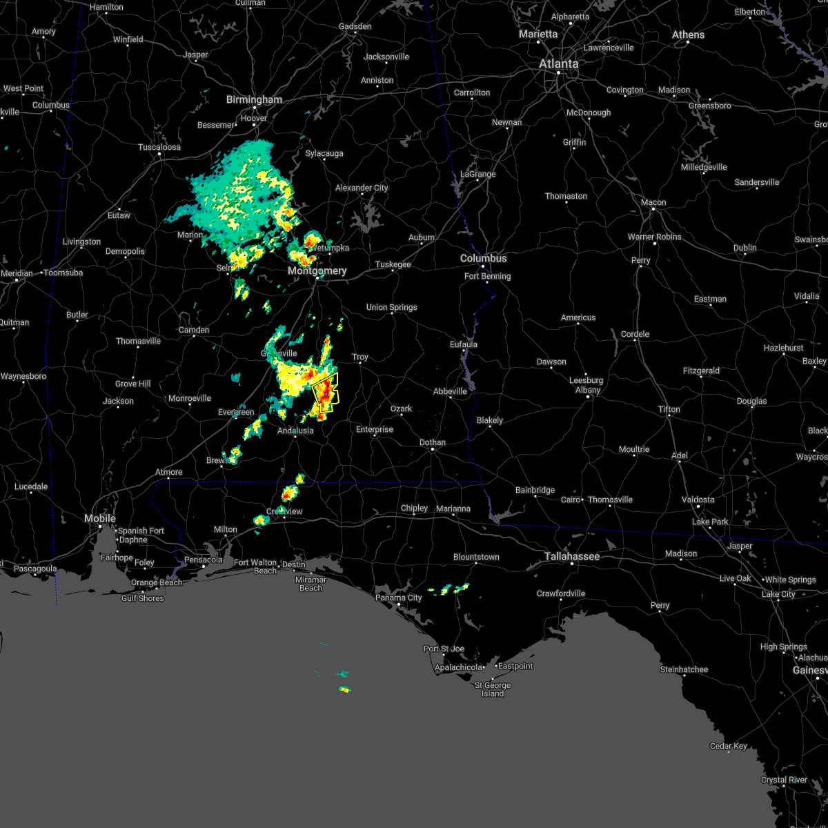 Interactive Hail Maps Hail Map for Glenwood, AL