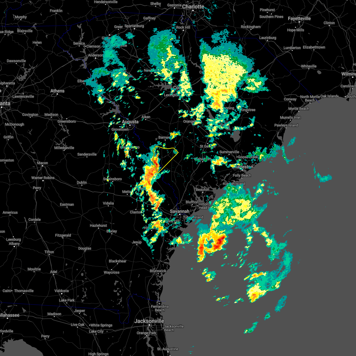 Interactive Hail Maps Hail Map for Allendale, SC