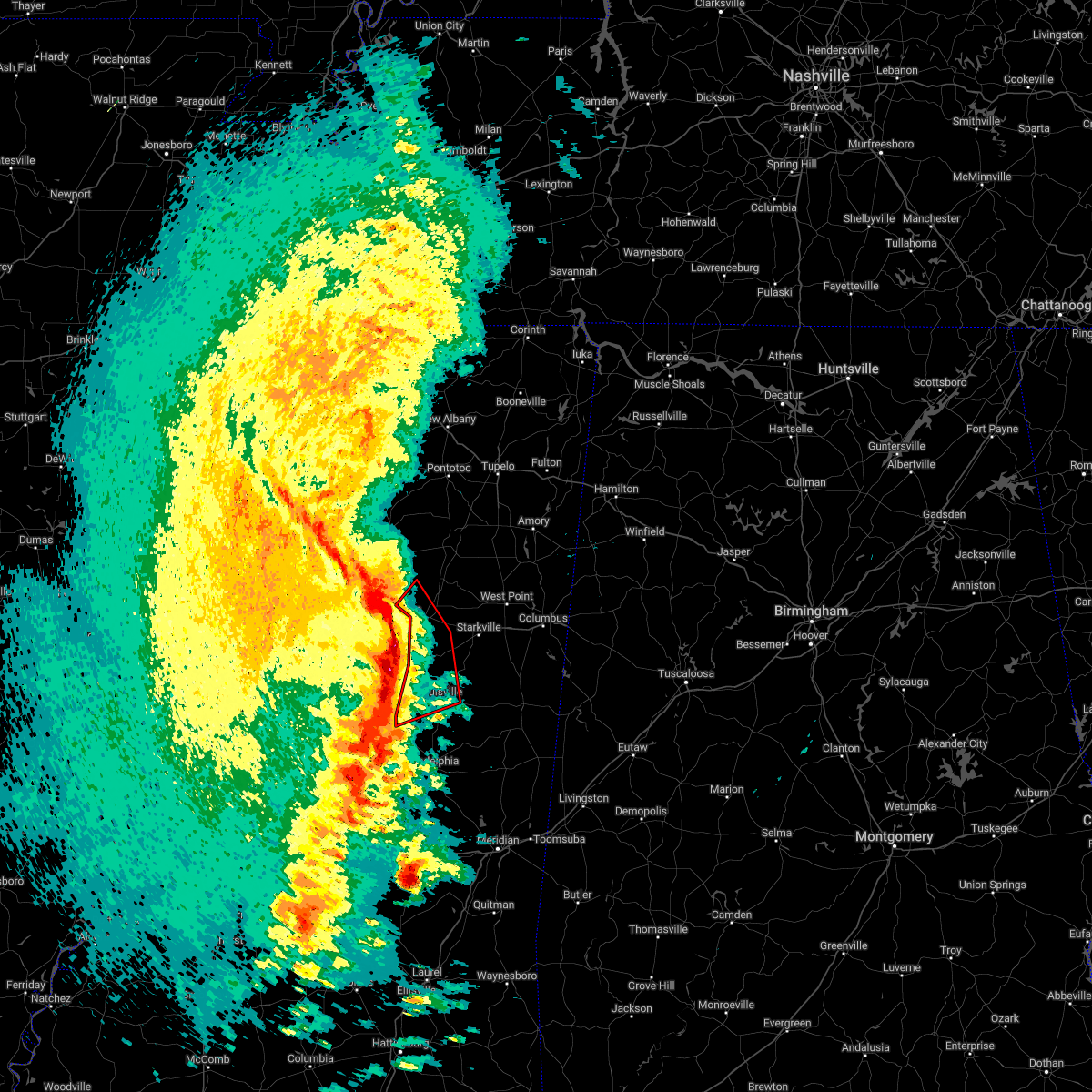 Interactive Hail Maps Hail Map for Sturgis, MS