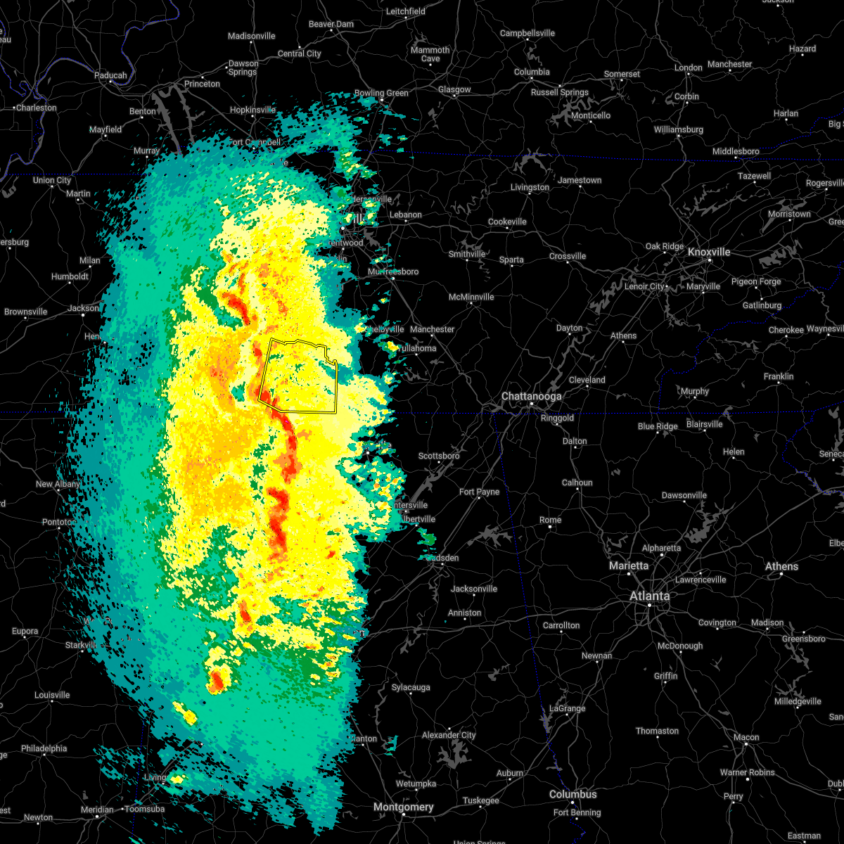 Interactive Hail Maps Hail Map for Summertown, TN