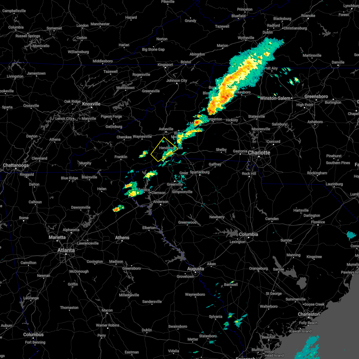 Interactive Hail Maps Hail Map for Hendersonville, NC