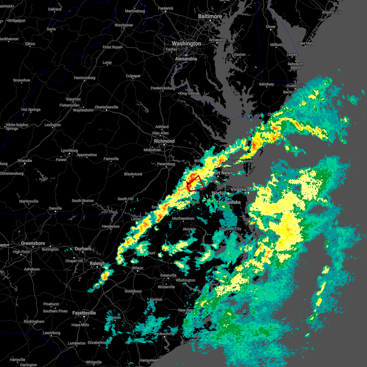 Interactive Hail Maps Hail Map for Ivor, VA