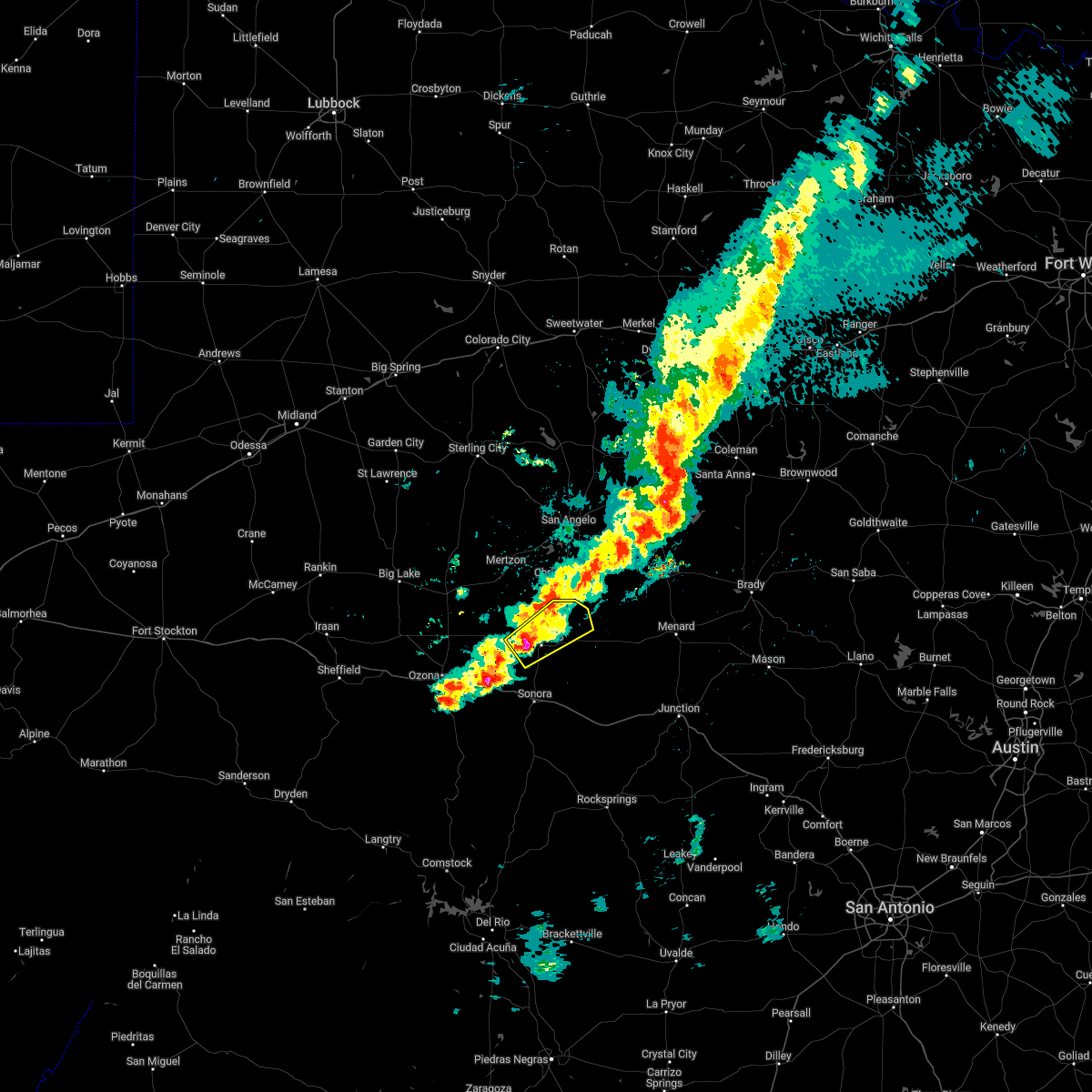 Interactive Hail Maps Hail Map for Eldorado, TX