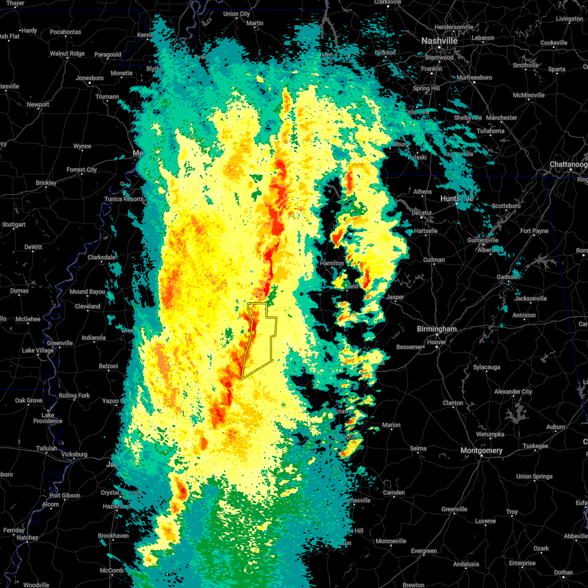 Interactive Hail Maps Hail Map for Mississippi State, MS