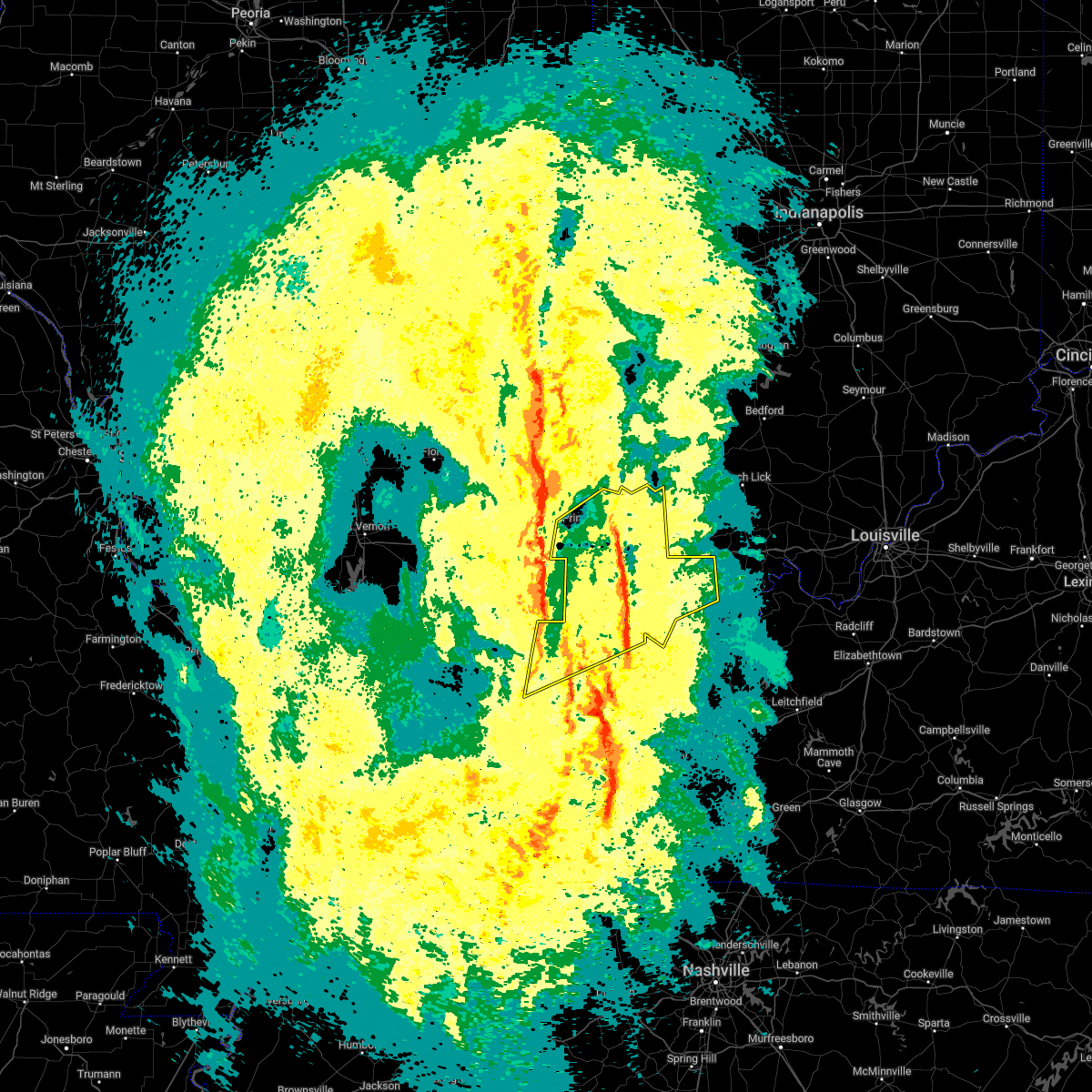 Hail Map for Henderson, KY Interactive Hail Maps