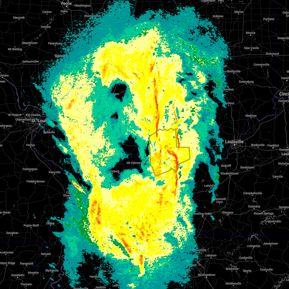 Interactive Hail Maps Hail Map for Evansville, IN