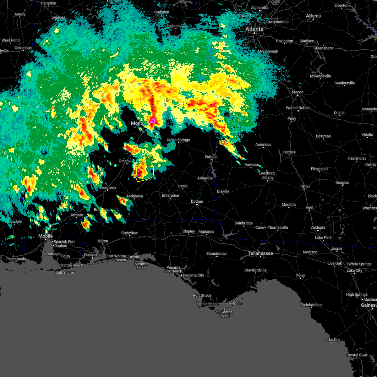 Interactive Hail Maps Hail Map for Glenwood, AL