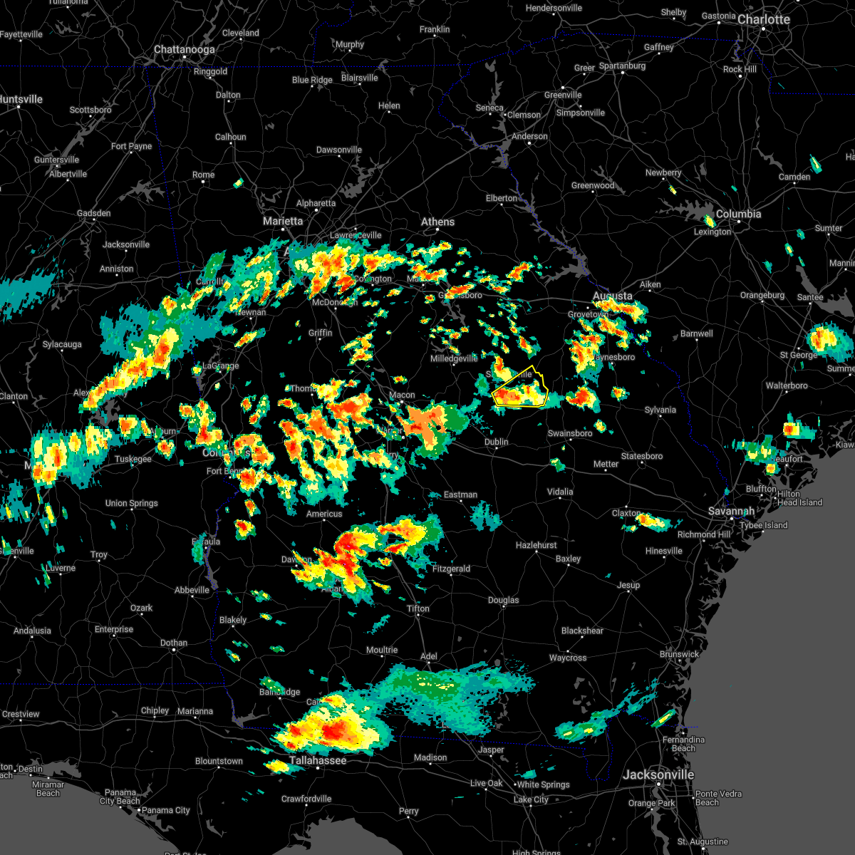 Interactive Hail Maps Hail Map for Tennille, GA
