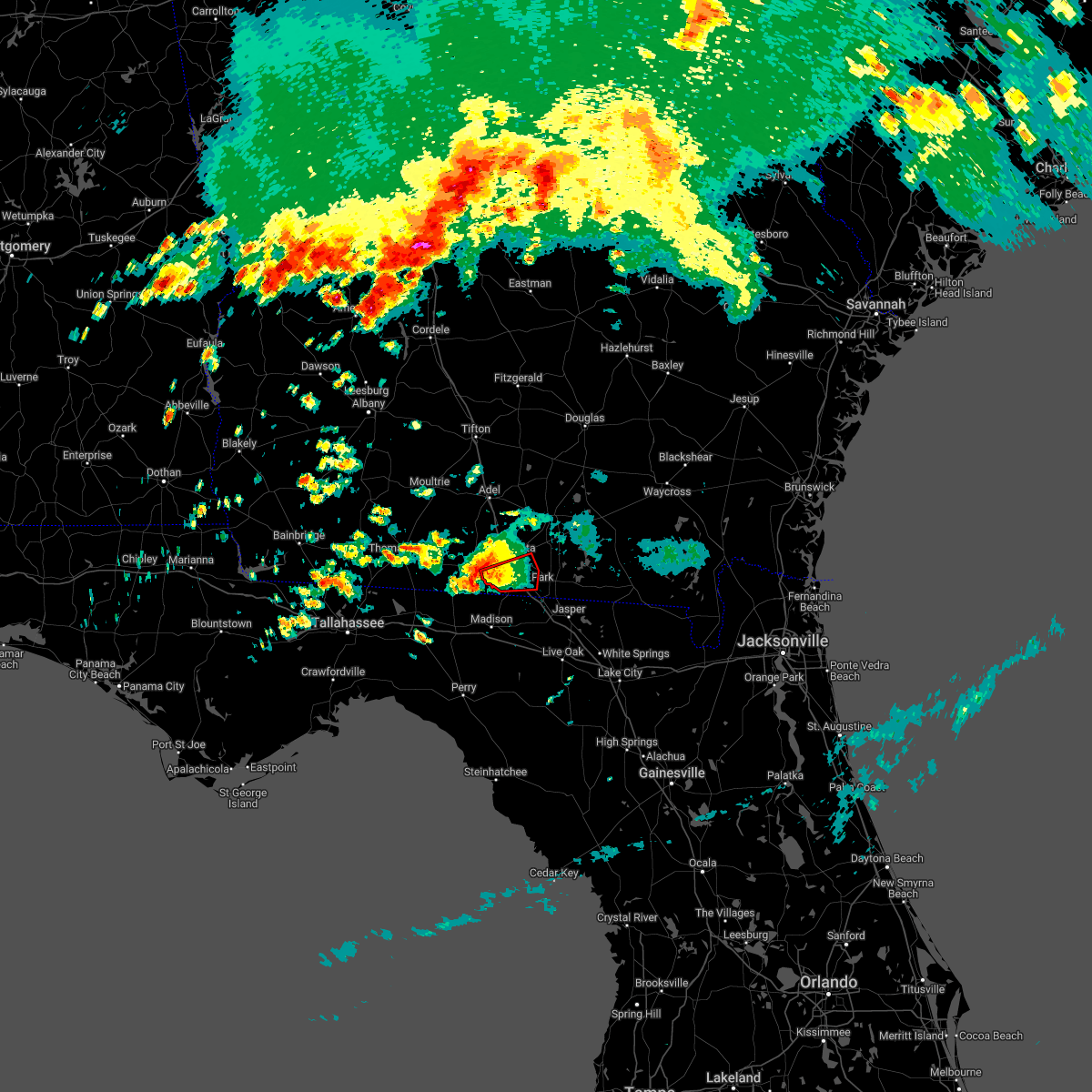 Hail Map for Valdosta, GA Interactive Hail Maps