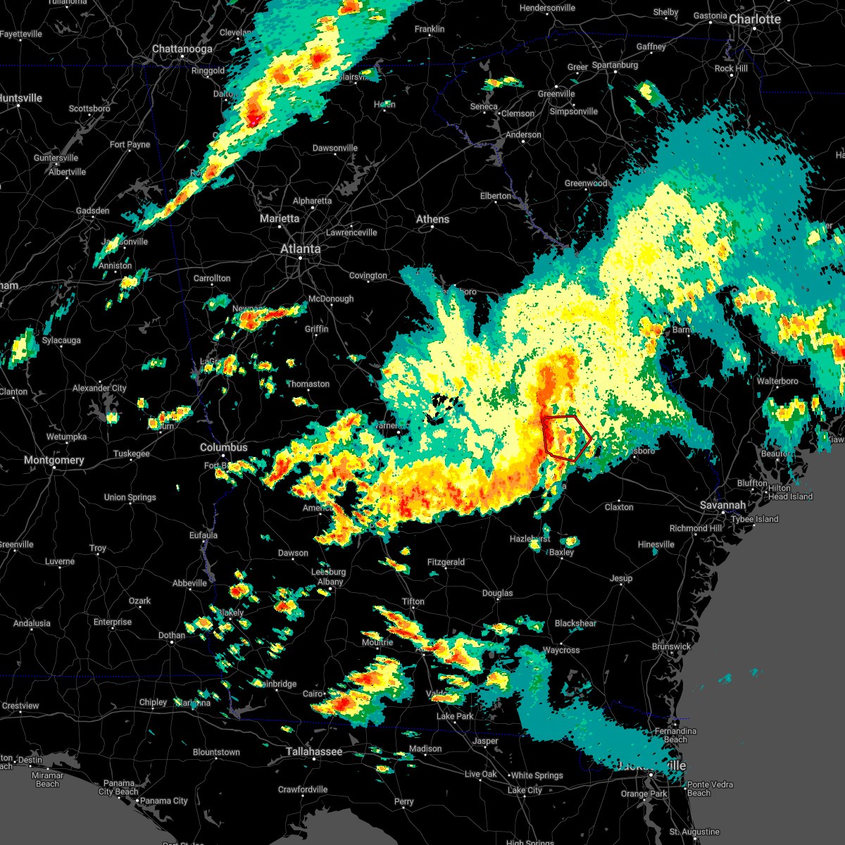 Interactive Hail Maps Hail Map for Twin City, GA