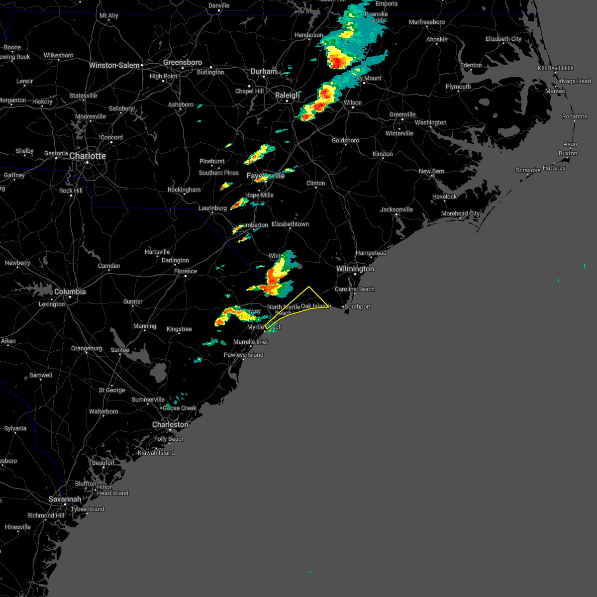 Interactive Hail Maps Hail Map for Myrtle Beach, SC