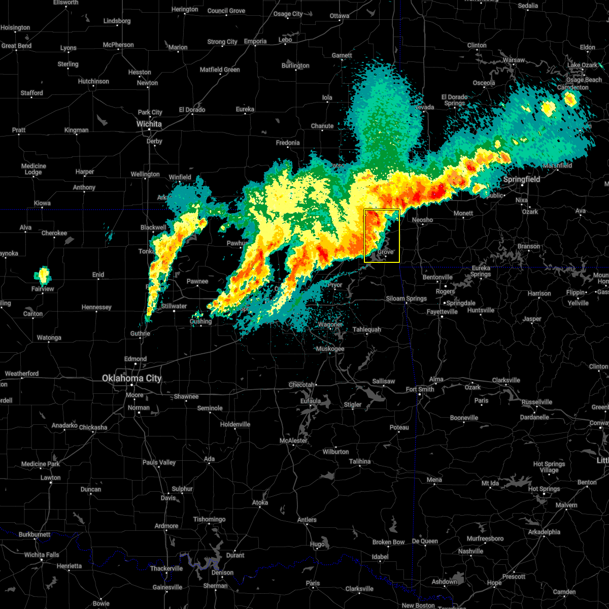Interactive Hail Maps Hail Map for Wyandotte, OK