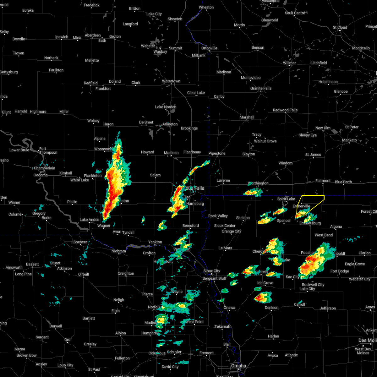 Interactive Hail Maps Hail Map for Estherville, IA