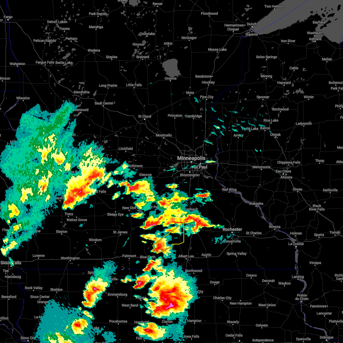Interactive Hail Maps Hail Map for Waldorf, MN