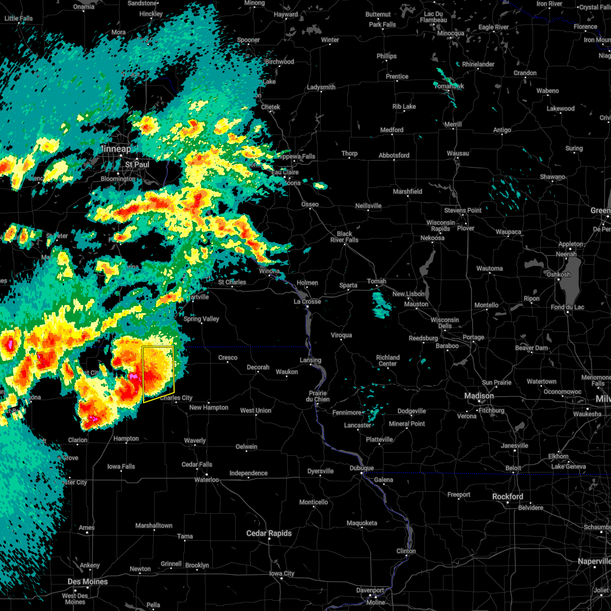 Interactive Hail Maps Hail Map for Nora Springs, IA