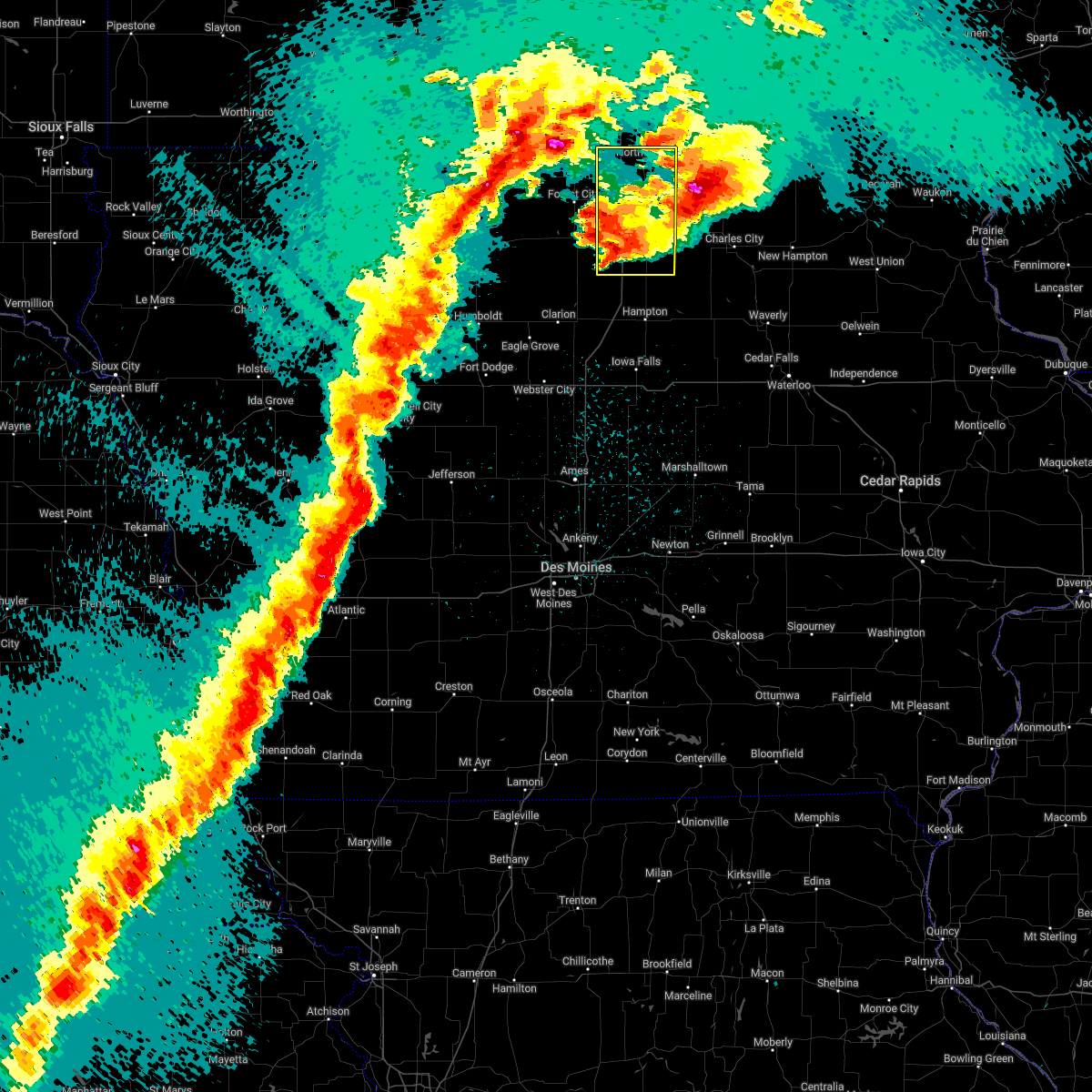 Interactive Hail Maps Hail Map for Northwood, IA