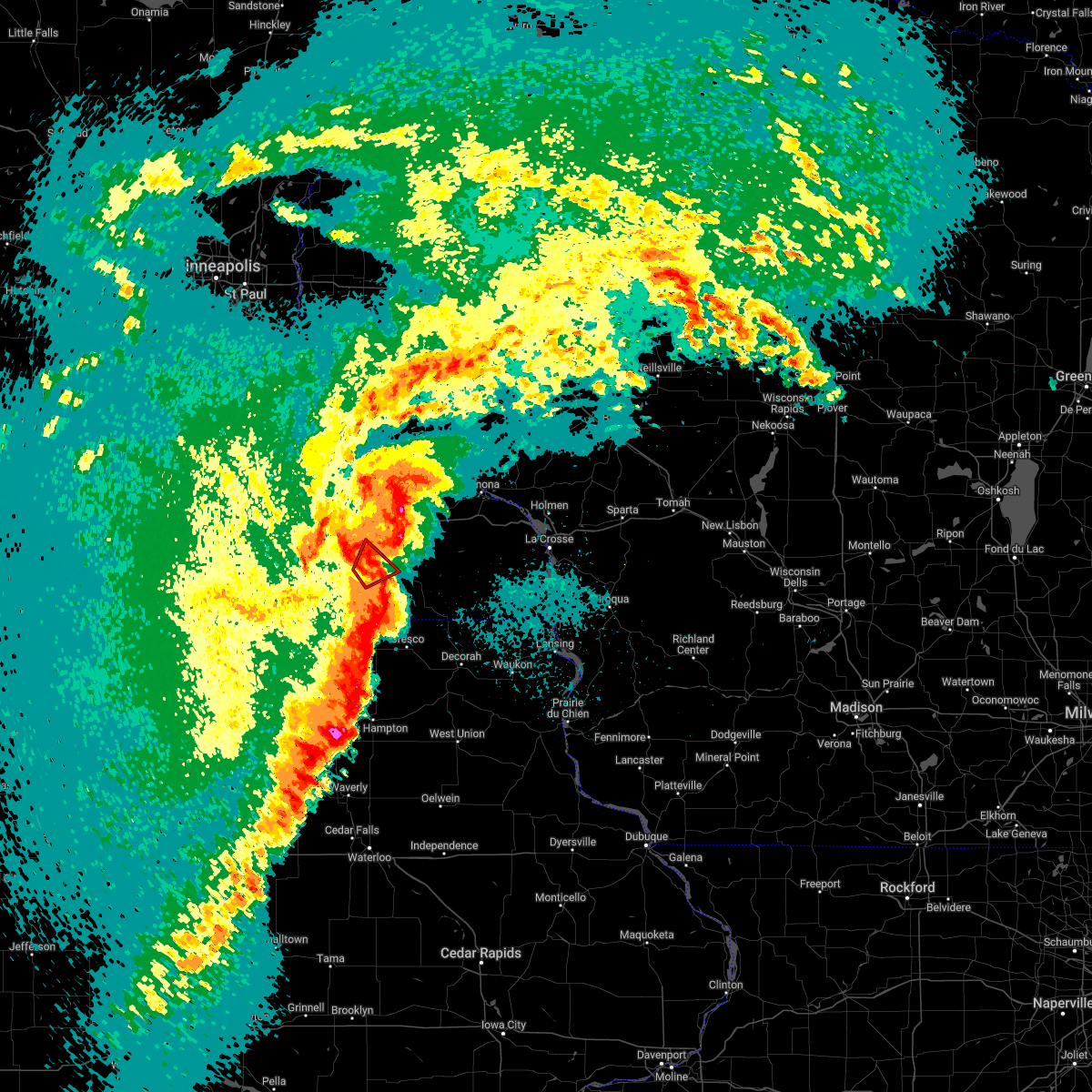 Interactive Hail Maps Hail Map for Wykoff, MN