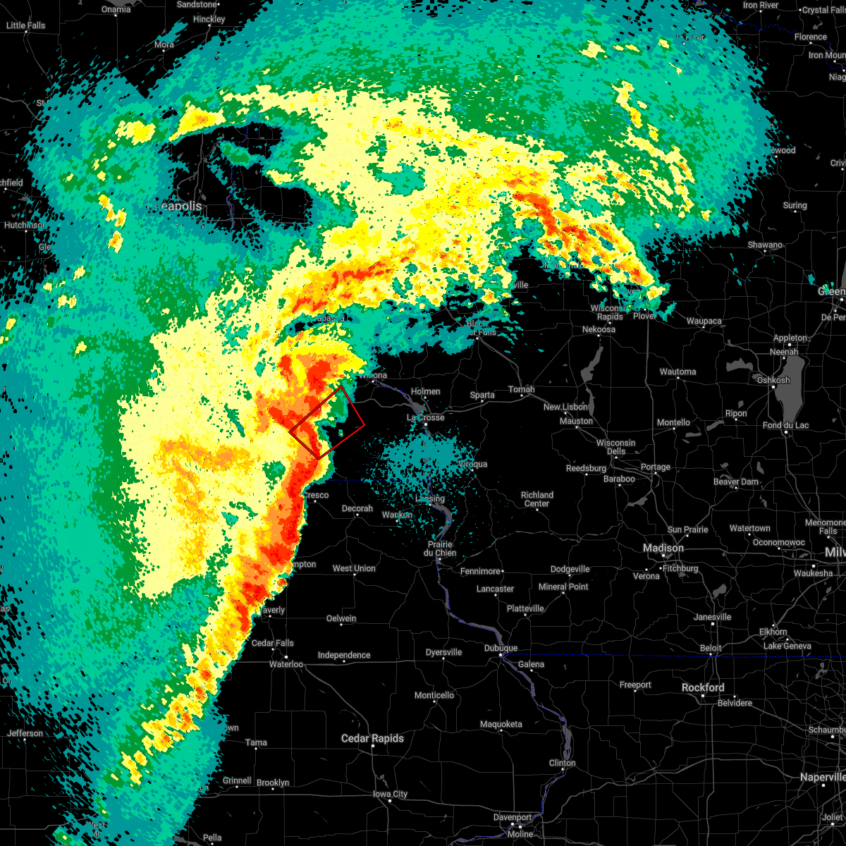 Interactive Hail Maps Hail Map for Lewiston, MN