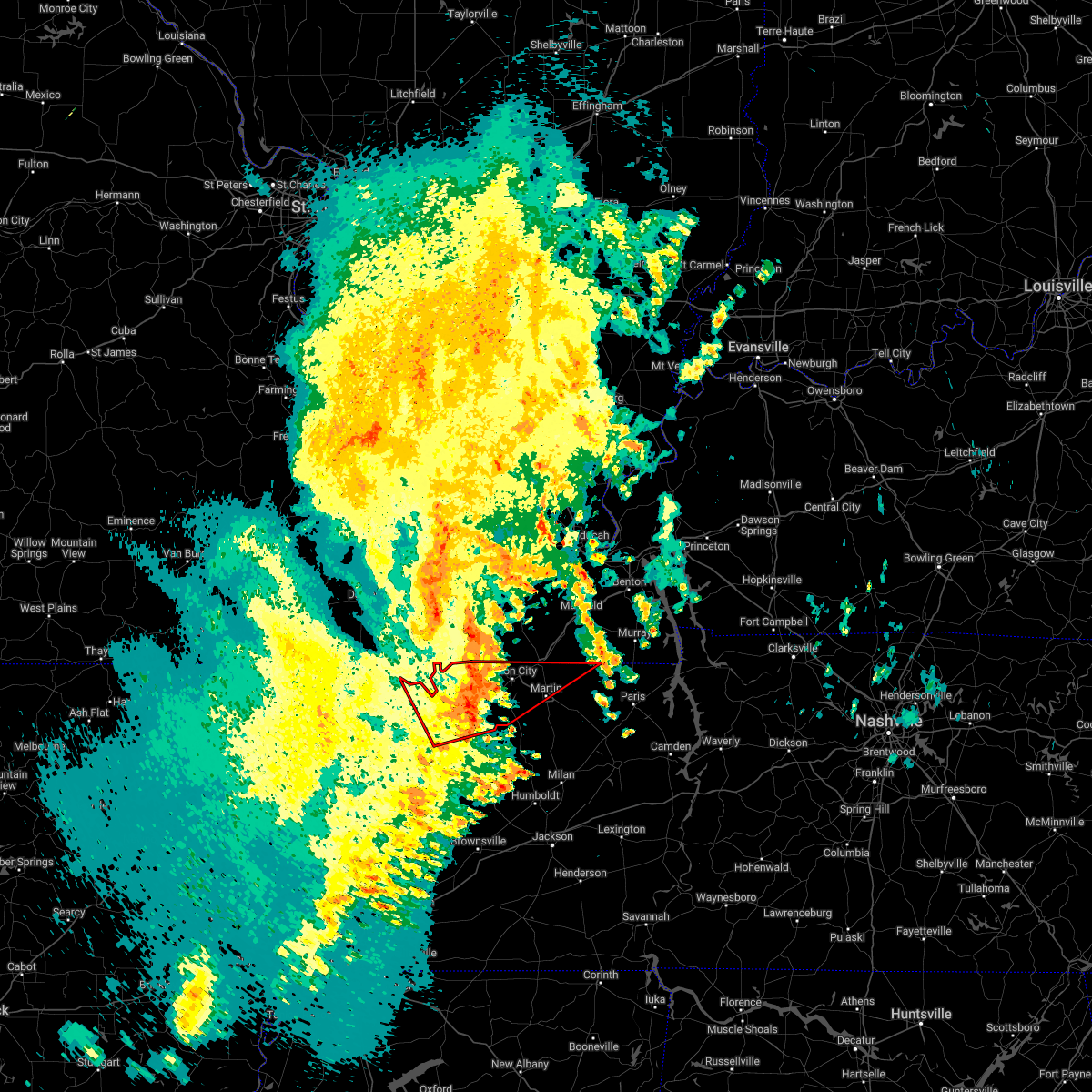 Interactive Hail Maps Hail Map for Hornbeak, TN