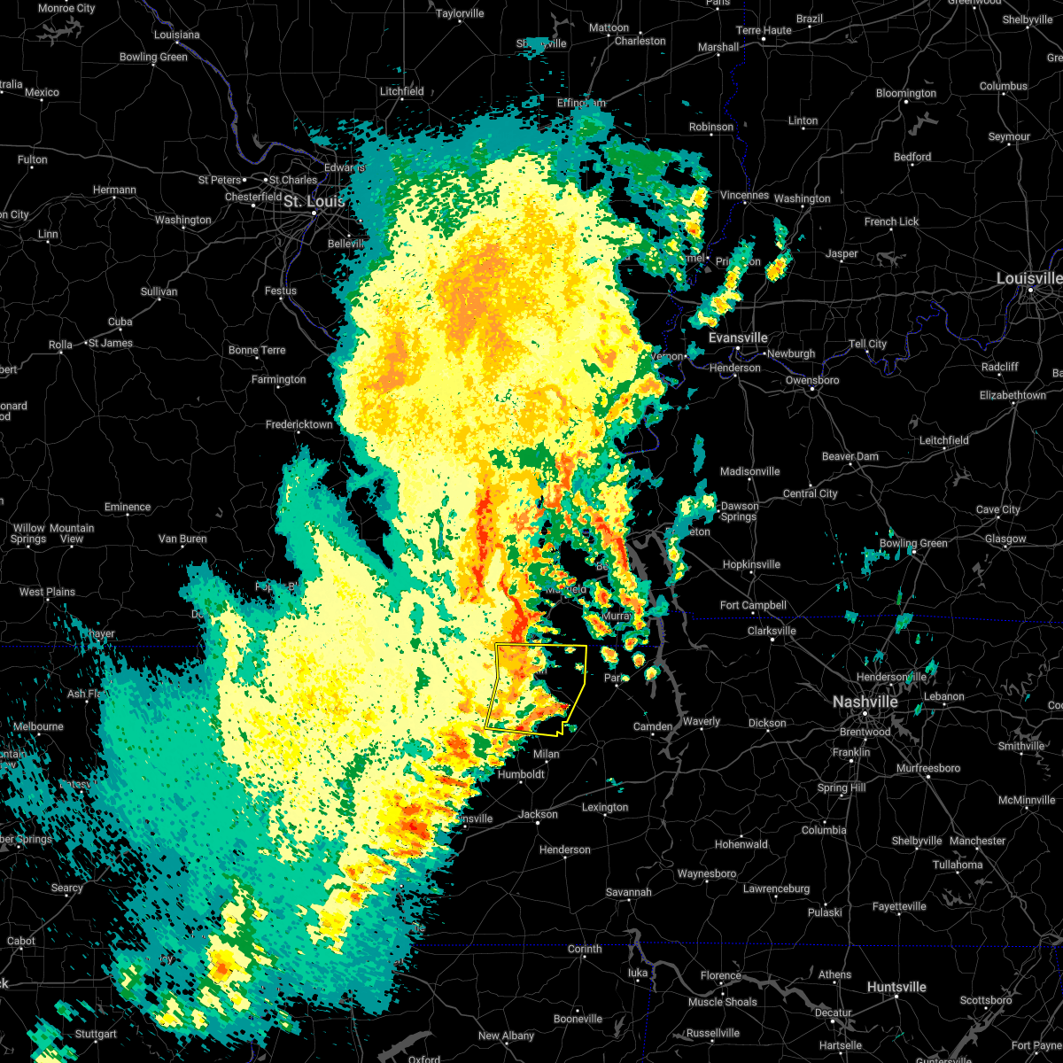 Interactive Hail Maps Hail Map for Rutherford, TN