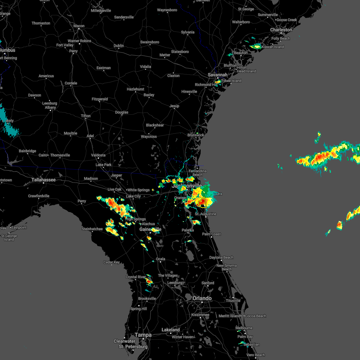 Interactive Hail Maps Hail Map for Jacksonville, FL