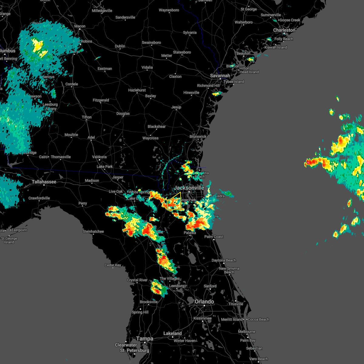 Interactive Hail Maps Hail Map for Jacksonville, FL