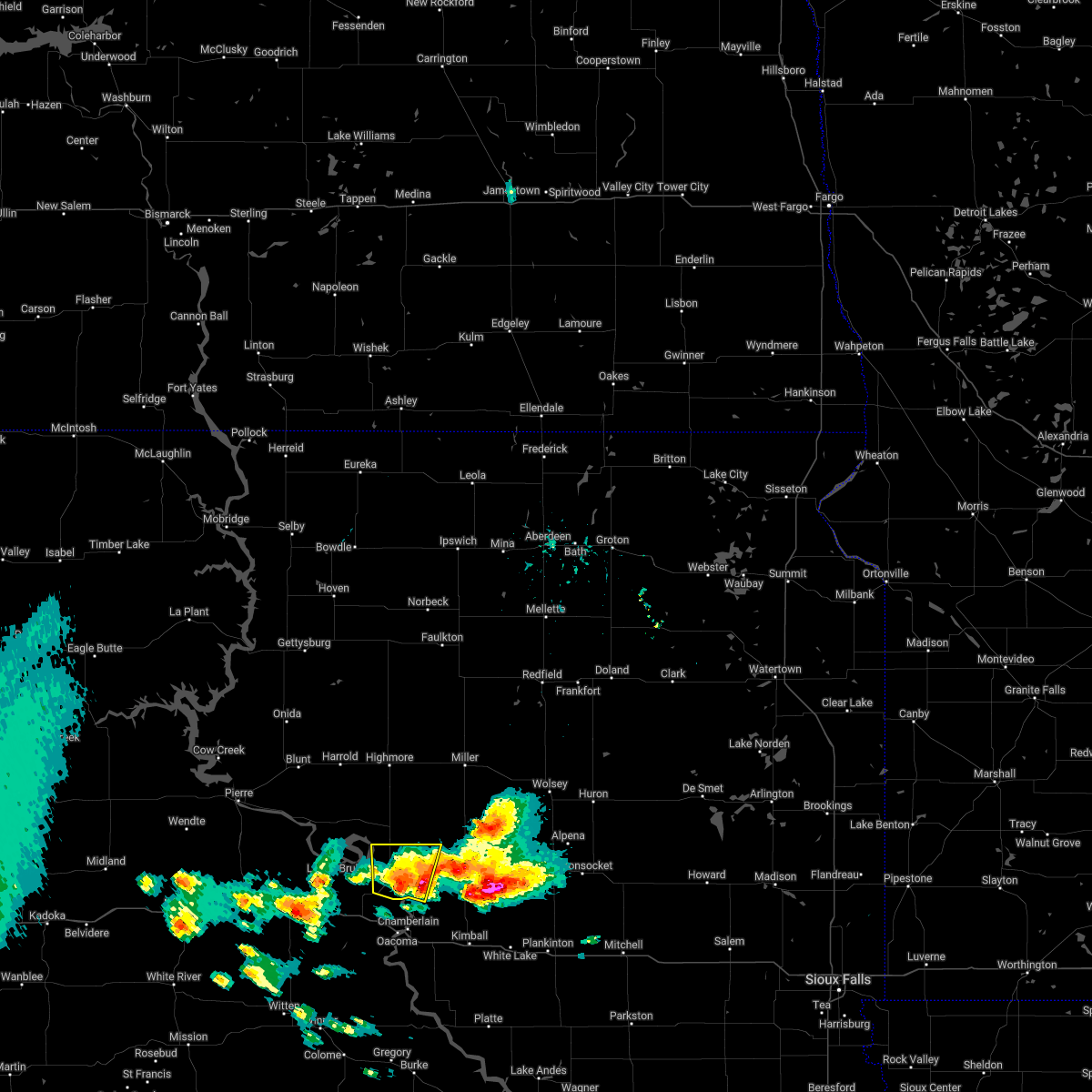 Interactive Hail Maps Hail Map for Fort Thompson, SD