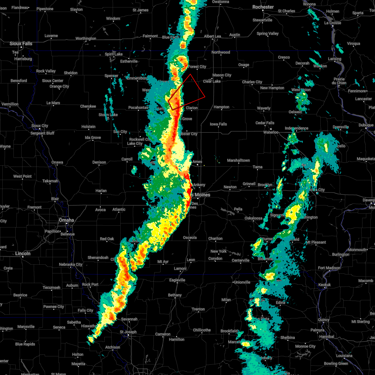 Interactive Hail Maps Hail Map for Kanawha, IA
