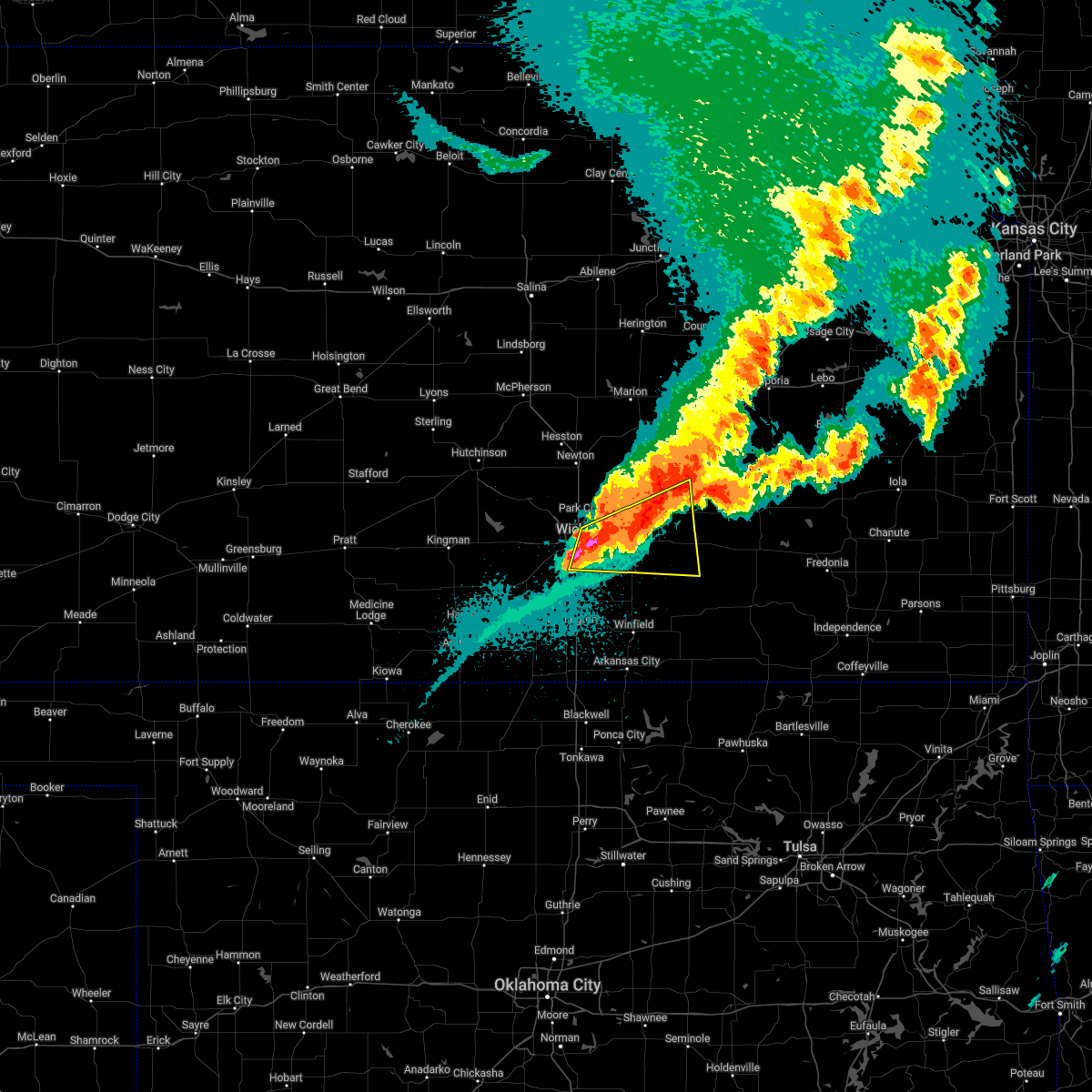 Interactive Hail Maps Hail Map for Wichita, KS