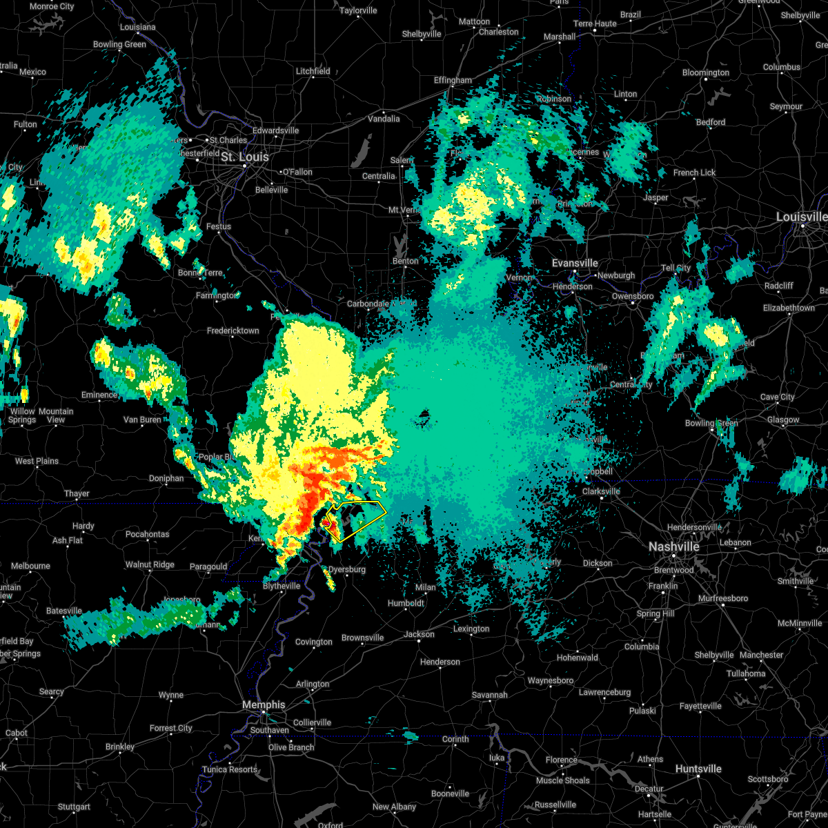 Interactive Hail Maps Hail Map for Hornbeak, TN