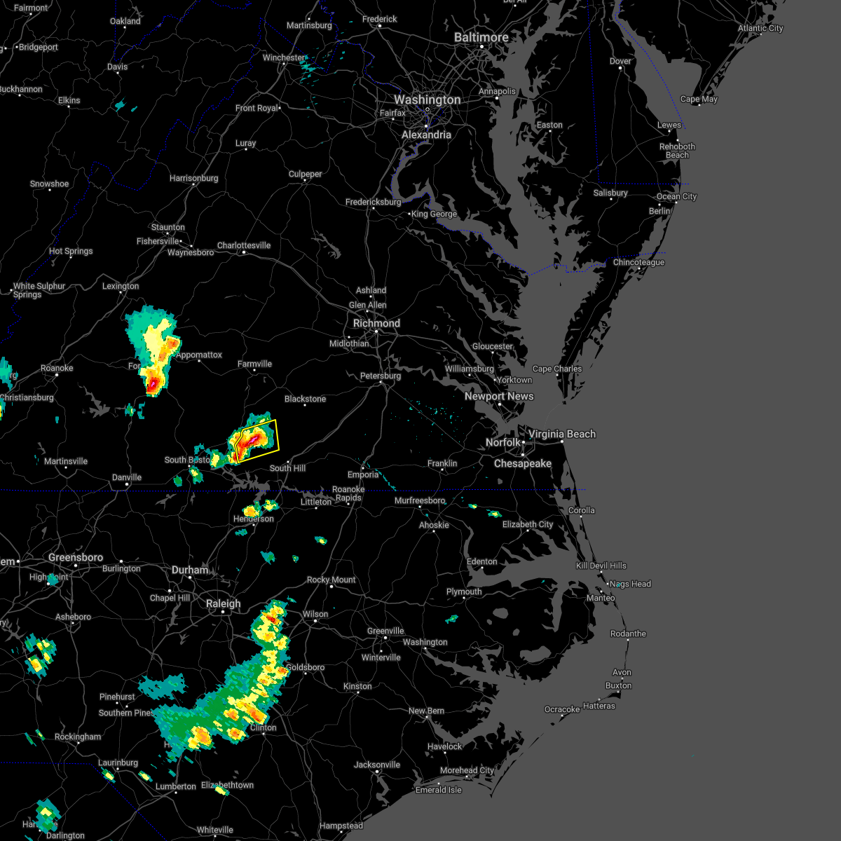 Interactive Hail Maps Hail Map for Chase City, VA
