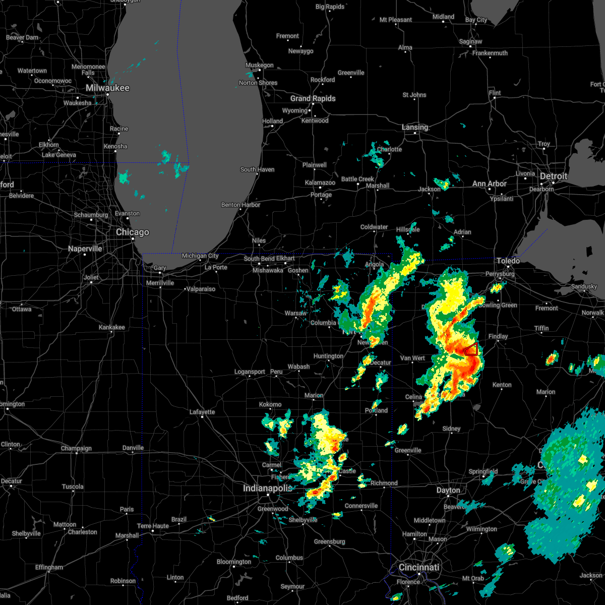 Interactive Hail Maps Hail Map for Pandora, OH
