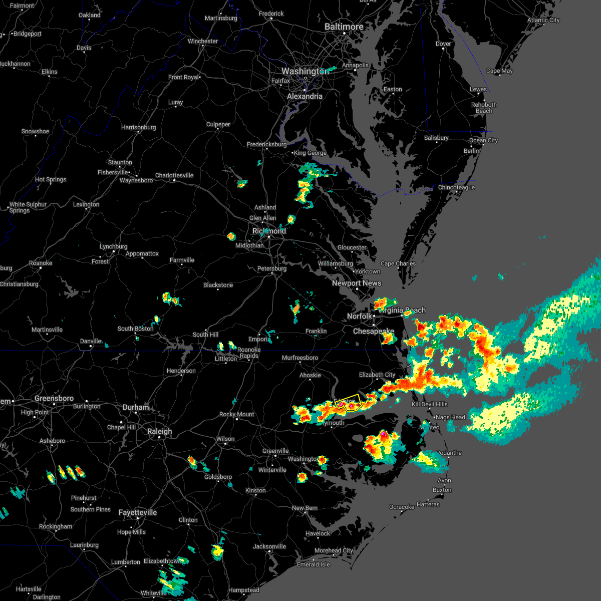 Interactive Hail Maps Hail Map for Edenton, NC