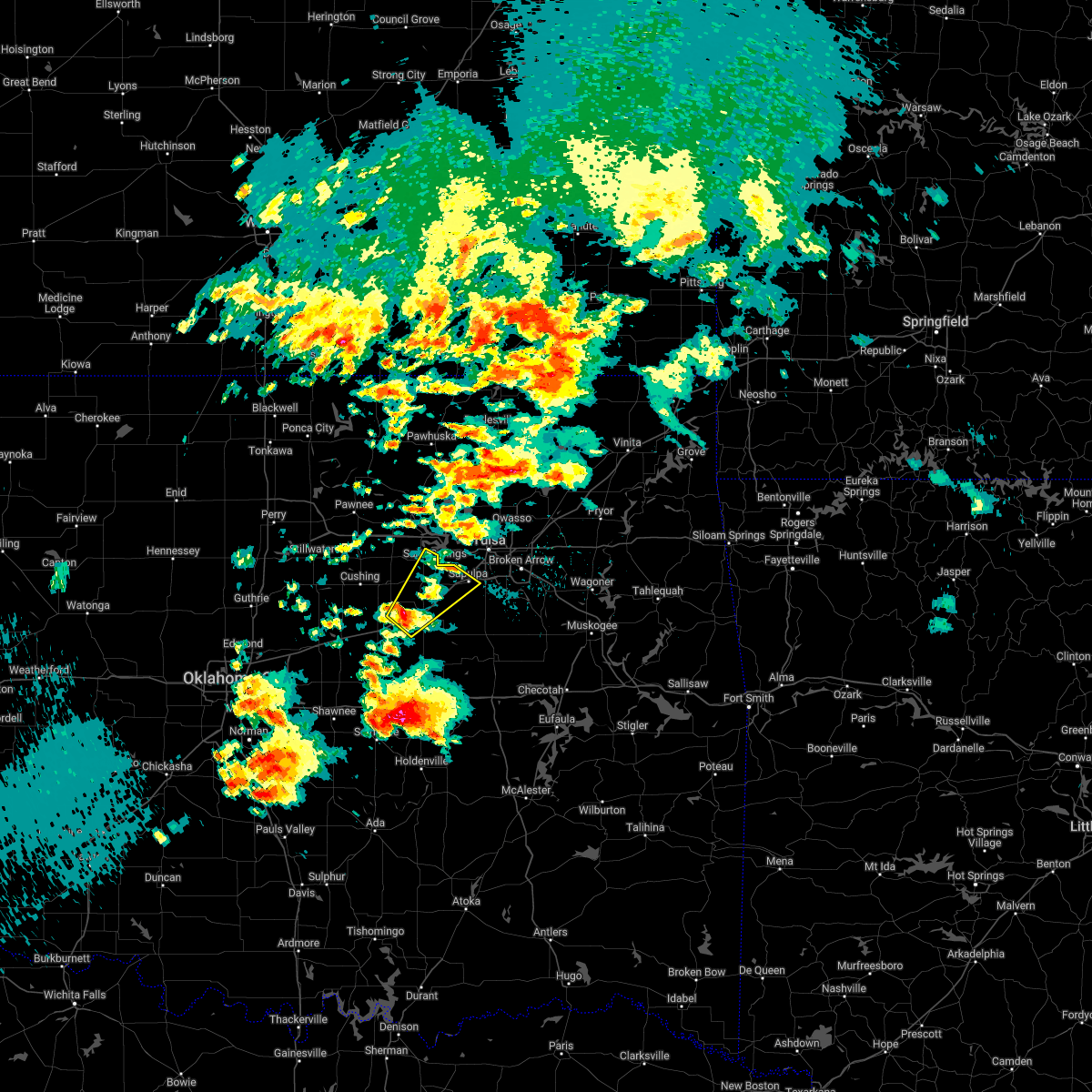 Interactive Hail Maps Hail Map for Bristow, OK