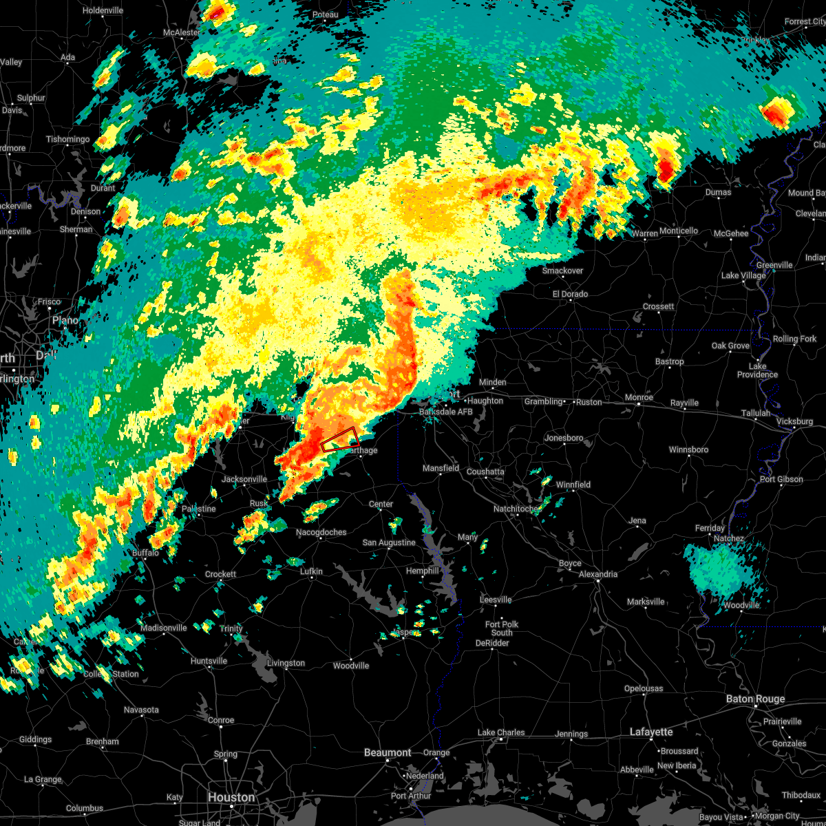 Interactive Hail Maps Hail Map for Beckville, TX