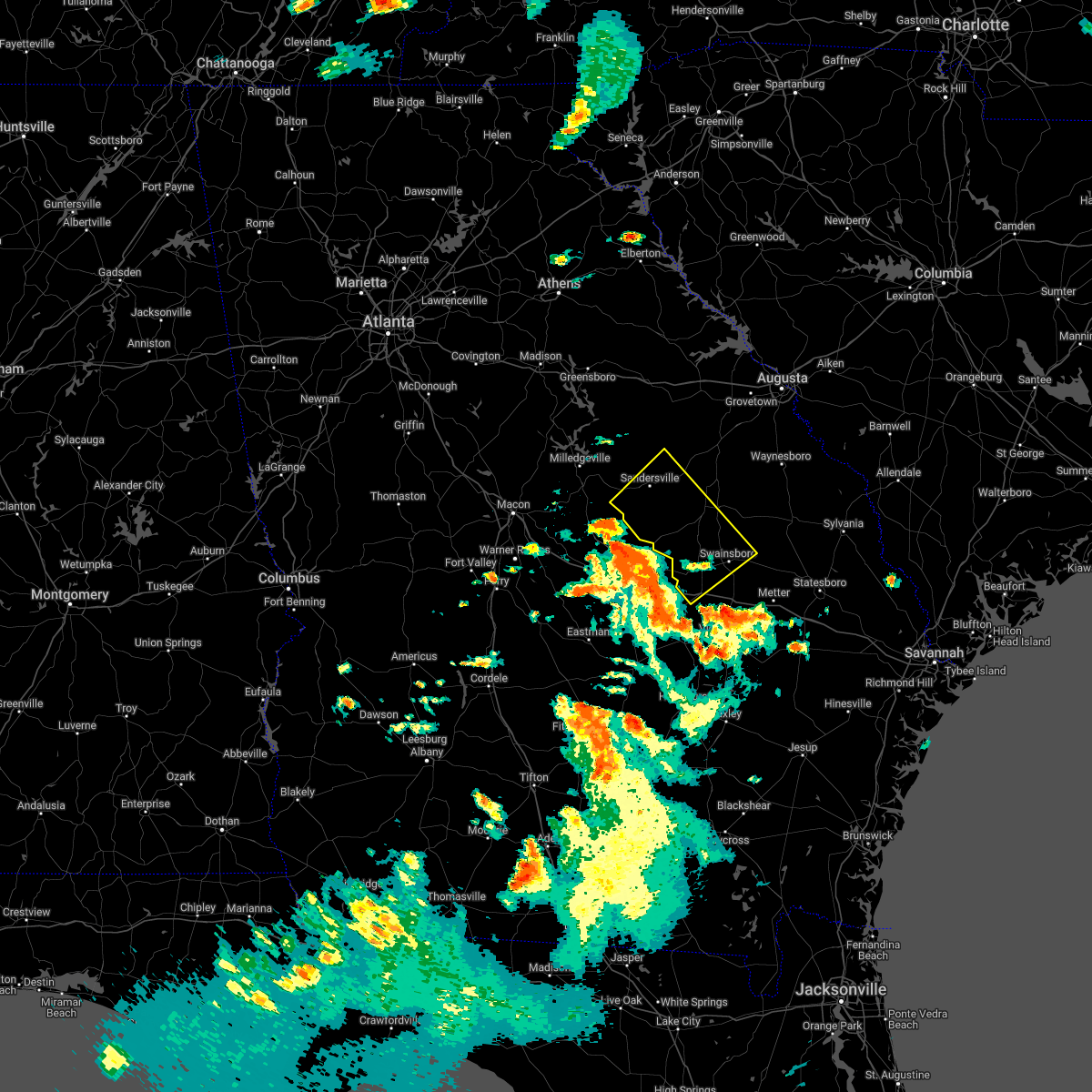 Interactive Hail Maps Hail Map for Tennille, GA
