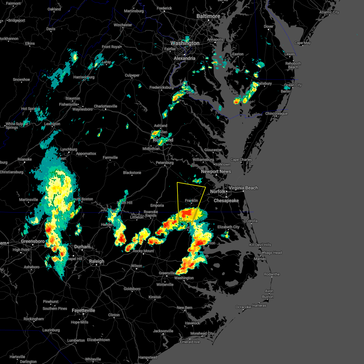 Interactive Hail Maps Hail Map for Ivor, VA