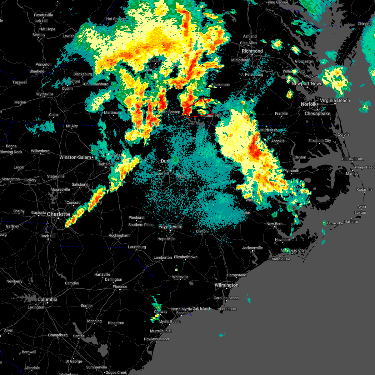 Interactive Hail Maps Hail Map for Chase City, VA
