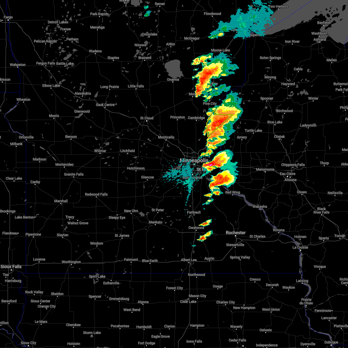 Interactive Hail Maps Hail Map for Harris, MN